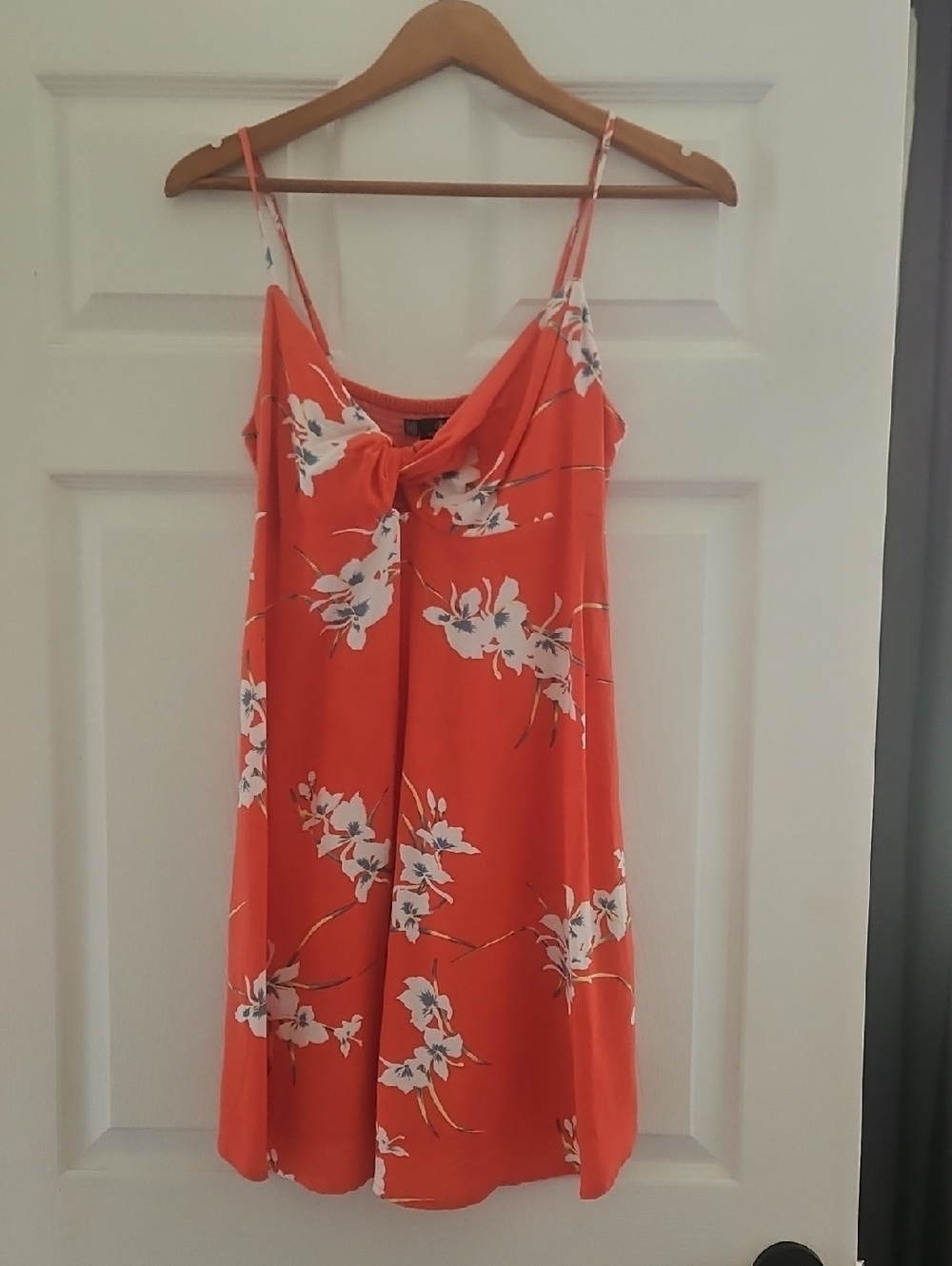 Volcom Orange Floral Mini Dress, Size Medium, Like New